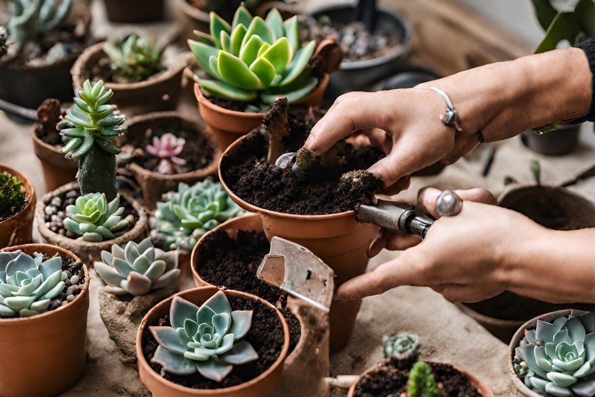 Re-Potting Succulents
